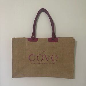 The Cove Burlap tote